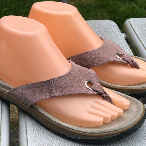 Simplybasic Women's Pink Suede Sandals Size 7 - Picture 3 of 11